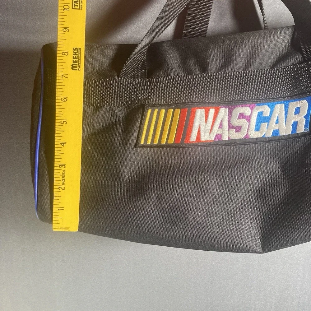 Vintage NASCAR Embroidered Logo Handle Canvas Duffle Bag Y2K 90s Made In USA